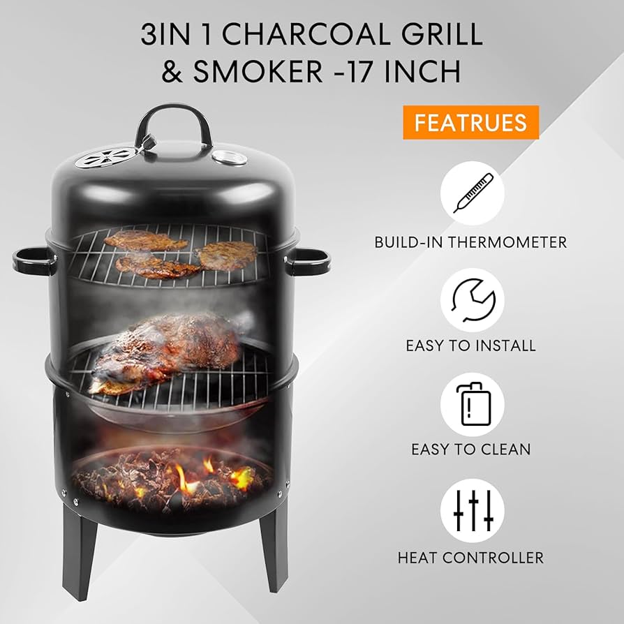 AH / SD MAKE SOME NOISE T CHARCOAL サイズＬ Amazon.com: BEAU JARDIN Premium 18 Inch Charcoal Grill for